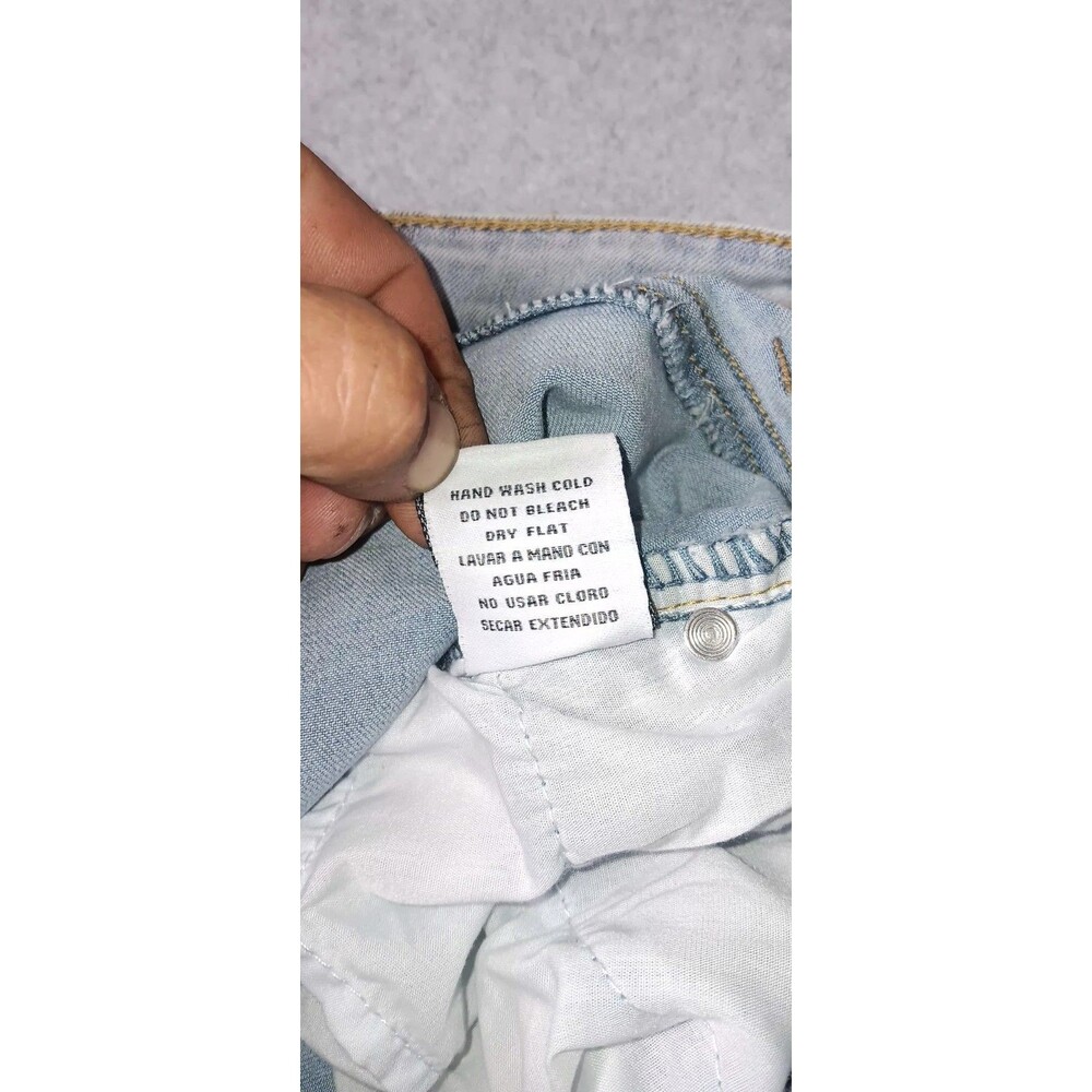 Easel Anthropologie Wide Leg Graffiti Pants Womens M Light Wash Blue Y2K Retro - Picture 12 of 13